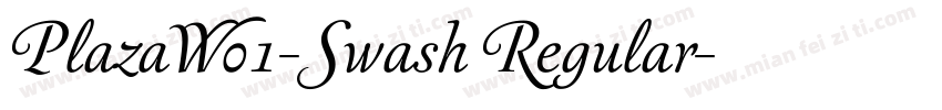 PlazaW01-Swash Regular字体转换